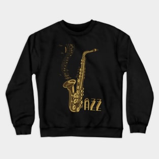 Jazz Music Gift Jazz Lover Saxophone Musician Band Crewneck Sweatshirt